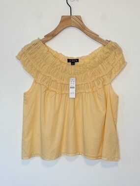 J Crew cotton smoked top NWT , sz : small